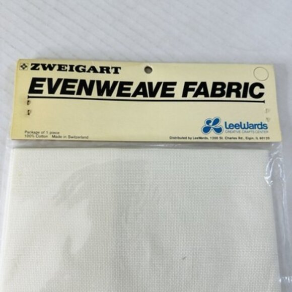VTG NEW Zweigart Evenweave Fabric 1 Pce 18”x18” Cotton Cross Stitch Rose Pattern - Picture 5 of 6